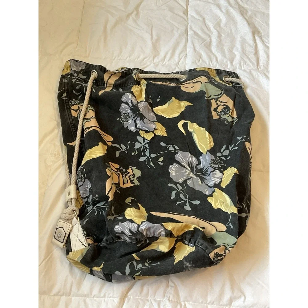 Tommy Bahama Cinch Top Beach Duffle Bag Drawstring Vintage Lightweight Tote